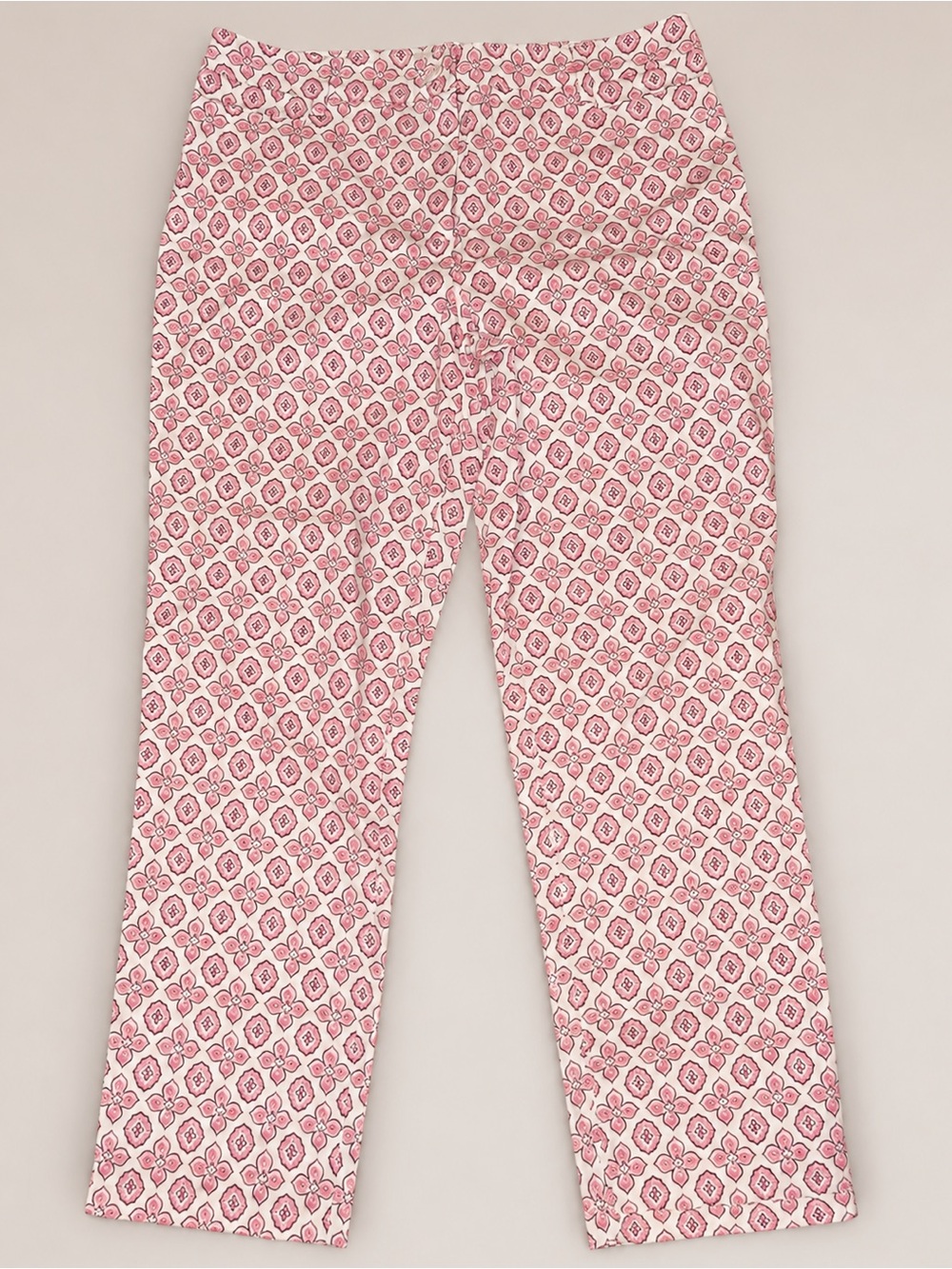 Classic Talbots Peony Tile Ankle Pants - Picture 4 of 6